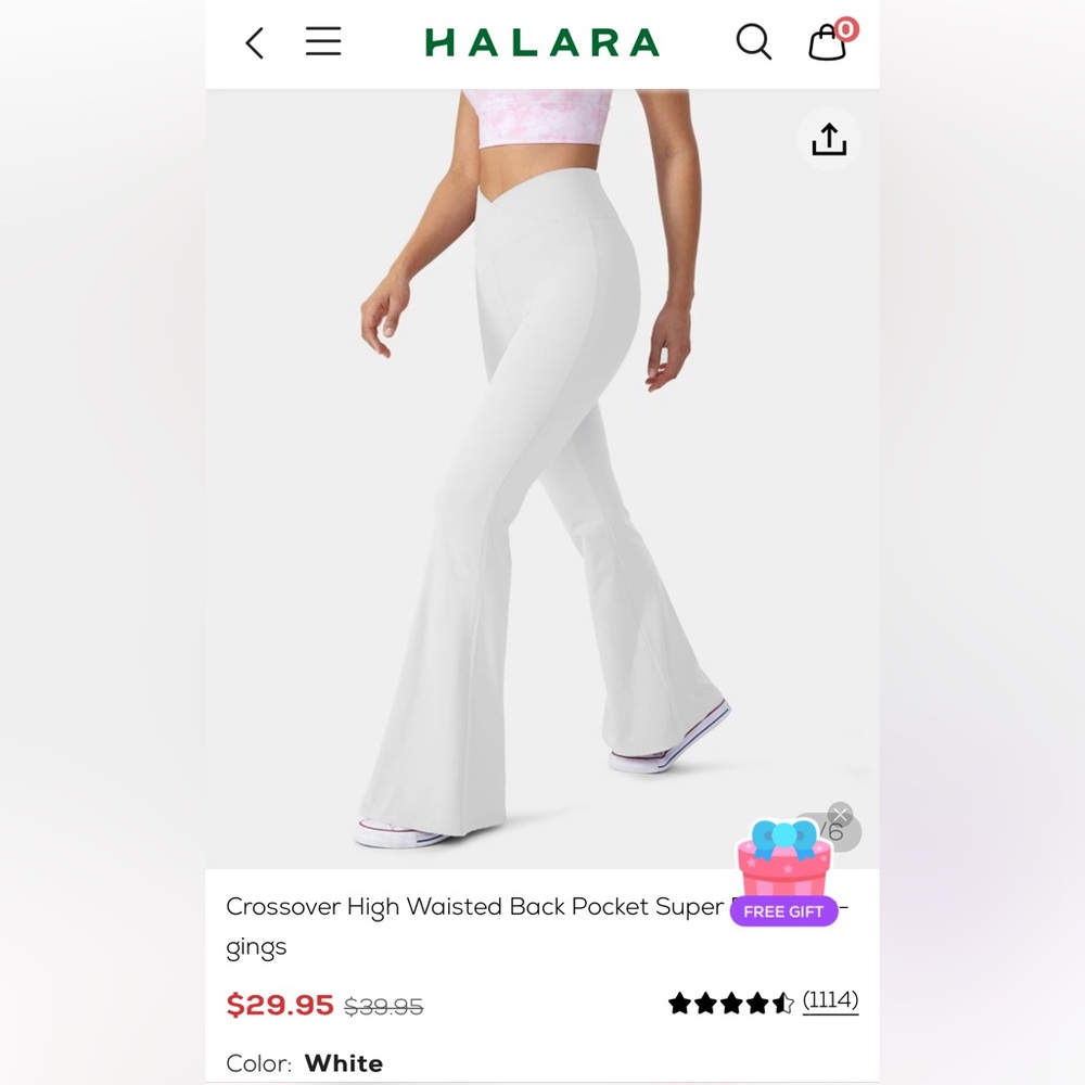 Halara crossover flared legging